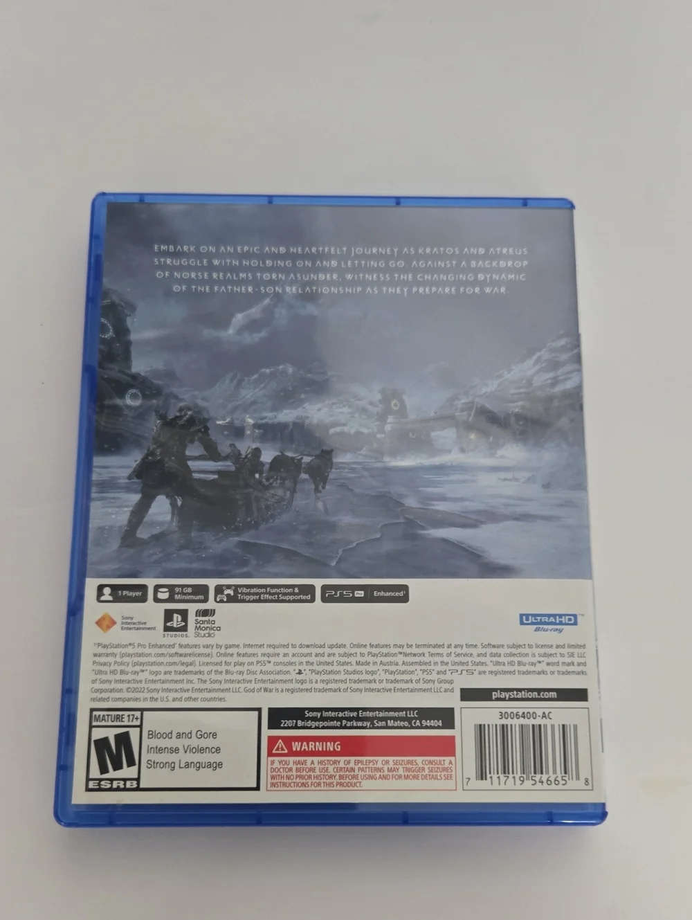 Sony God of War Ragnarök PS5 - Blue Case